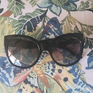 Vogue Black over-sized sunglasses with case